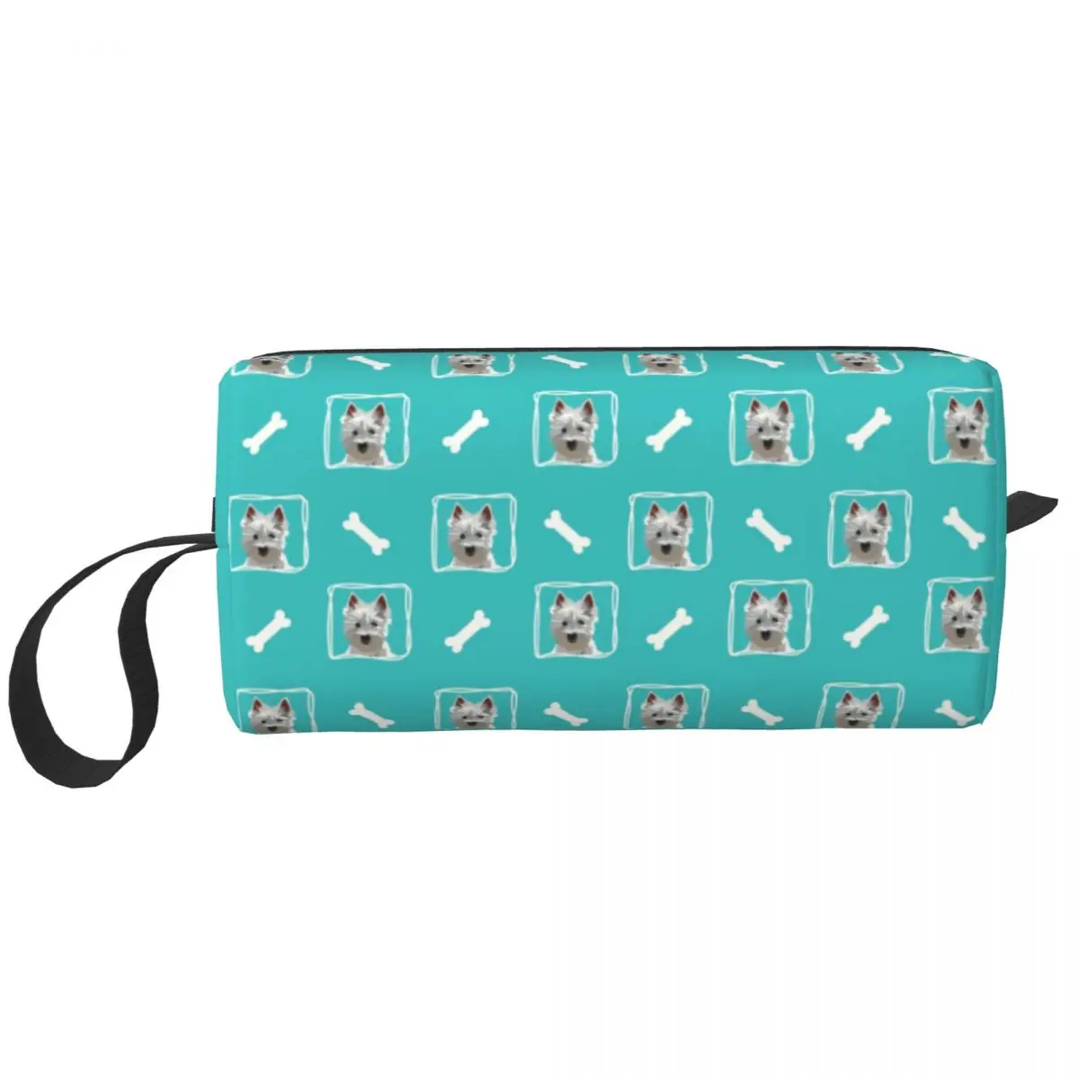 

Custom West Highland Terrier Dog Travel Cosmetic Bag for Cute Westie Puppy Toiletry Makeup Organizer Ladies Beauty Storage