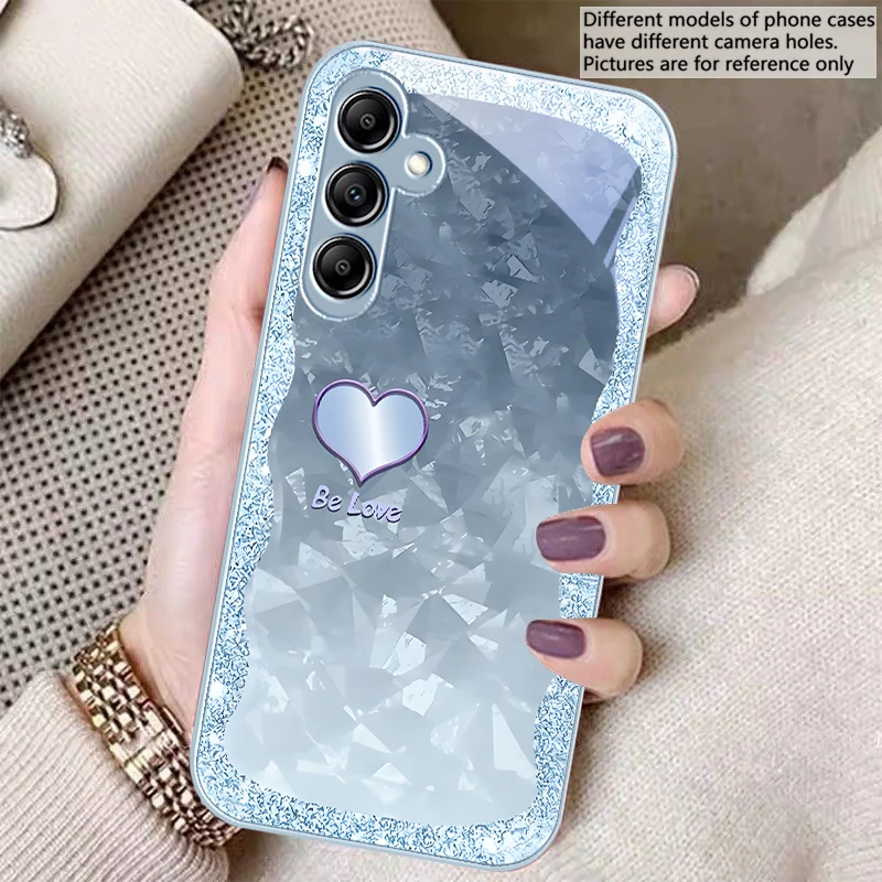 Gradient Purple Heart Glass Phone Case
