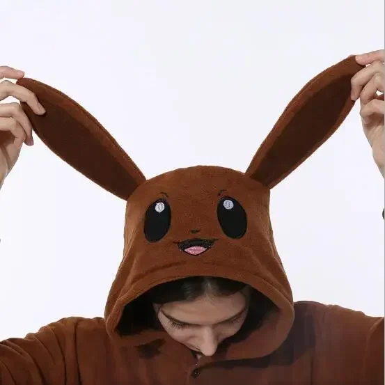 Kigurumi Pajamas Onesies Cosplay Pajamas Onesies Purple and Brown Umbreon Eevee Animal Adult Kigurumi Onesies Disfraz Pajamas Cute Costumes Unisex Party Jumpsuit Sleepwear
