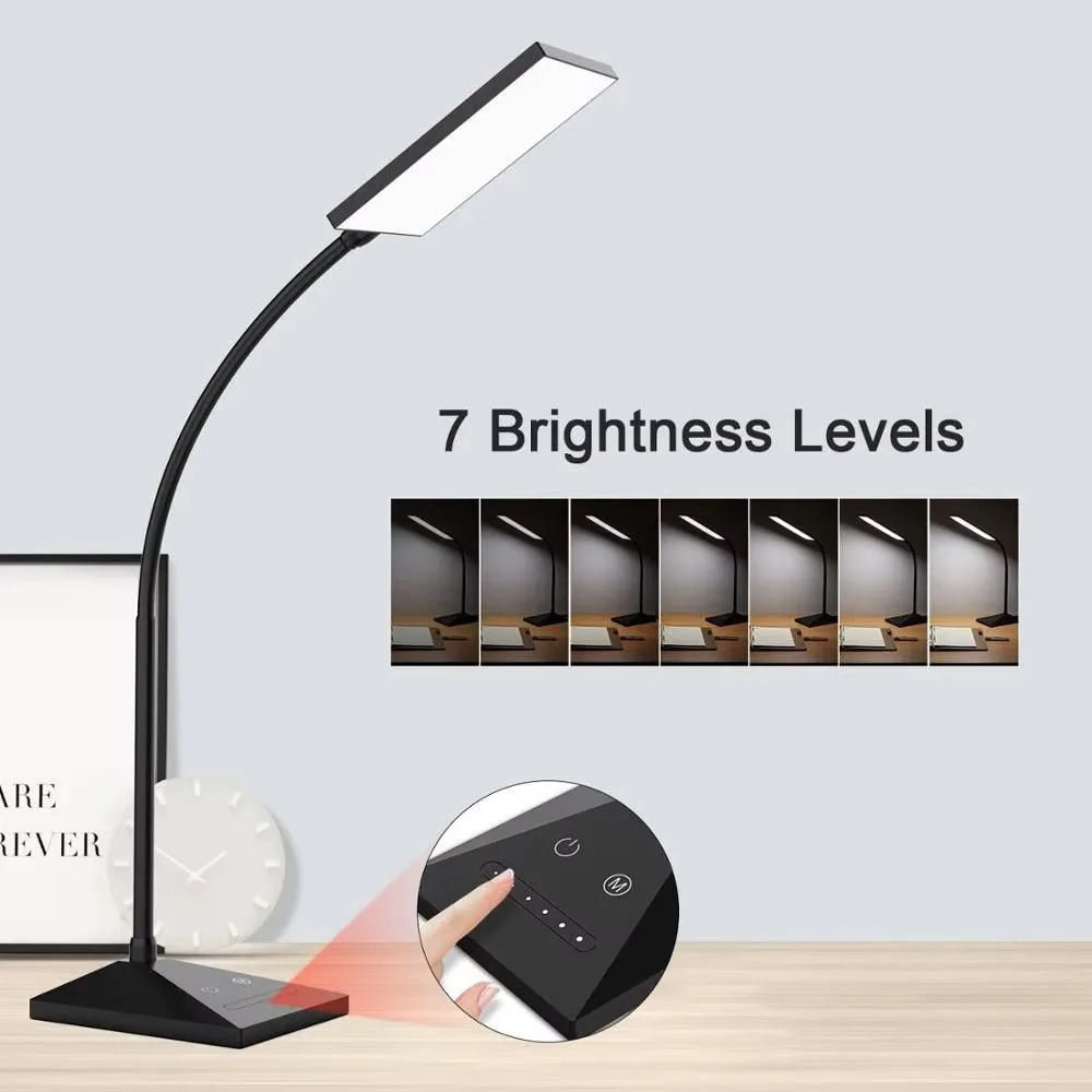 12w 72 LED Flexible Desk Lamp Touch Table Lamps For Living Room Gooseneck Desktop Dimmable Eye Protection Study Lamp Led Light 4