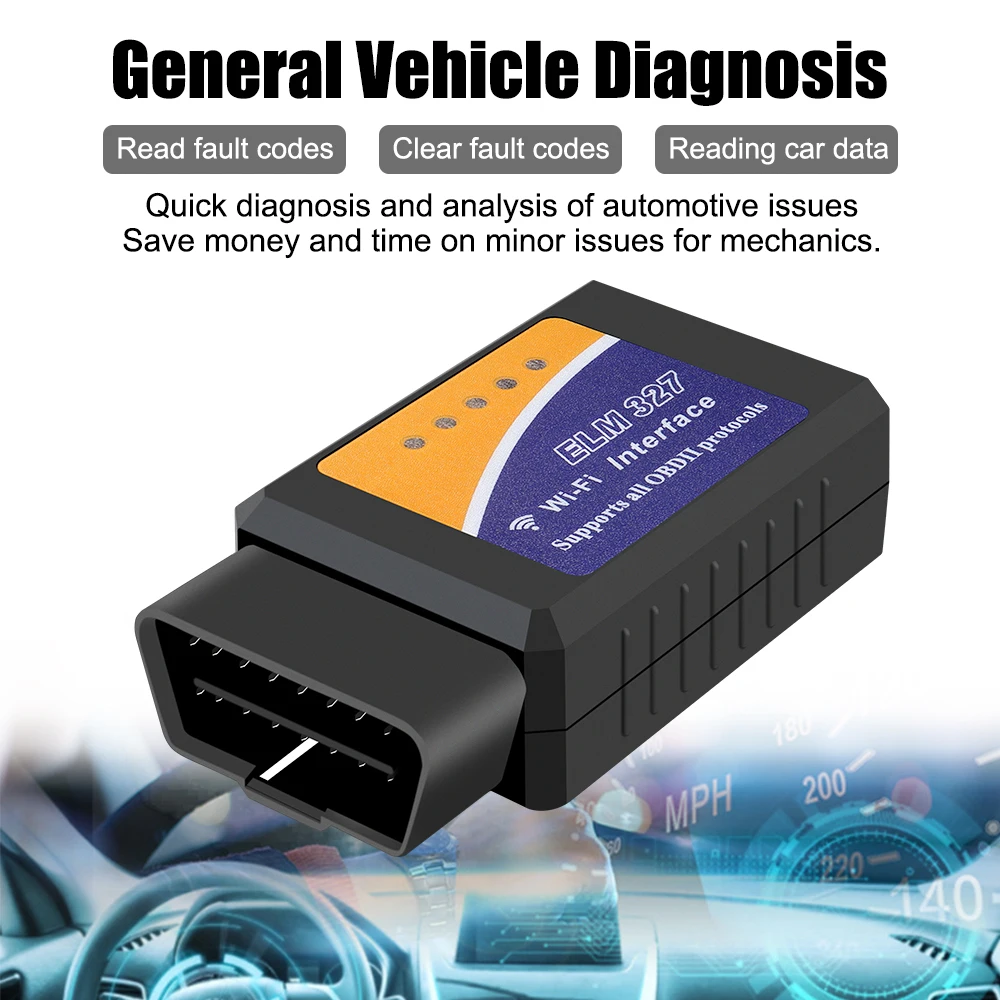 OBD2 Scanner Car Fault Code Reader Auto Diagnostic Scan Tool ELM327 WIFI V1.5 1PC OBDII Adapter For IOS Android