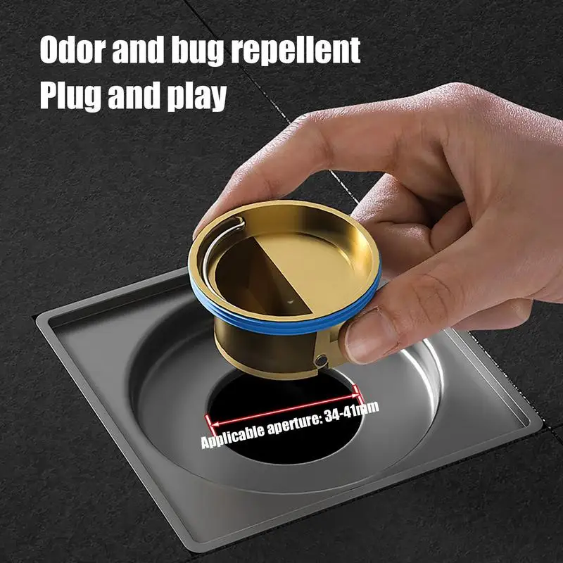 Drain Backflow Preventer Deodorizing Brass Drain Core Smell Blocker Effective Stopper Easy Installation Automatic