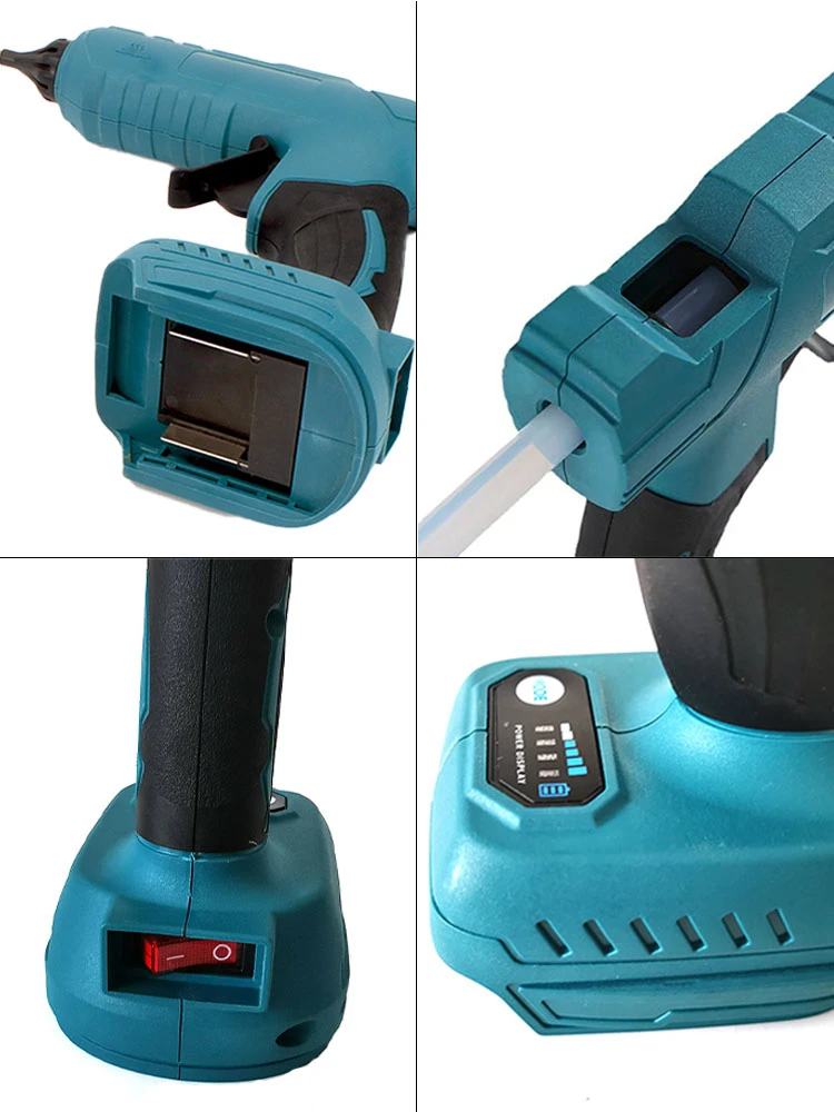 Electric Hot Melt Glue Gun For Dewalt/Makita/Milwaukee 18V Battery Electric Glue Gun 11mm Glue Stick Hot Melt Welding Air Gun