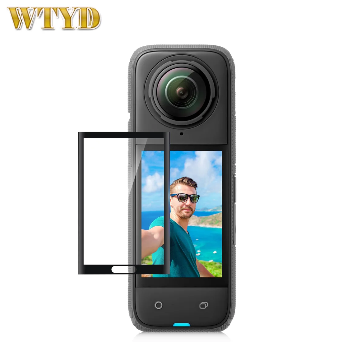 Sports camera accessories PULUZ 9H 2.5D Curved HD Screen Tempered Glass Film For Insta360 X4