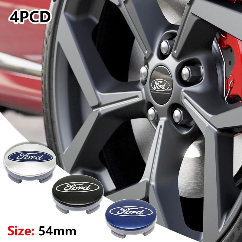 포드 포커스 Mk2 Mk3 피에스타 레인저 몬데오 Mk4 S-MAX 쿠가 머스탱 에스코트용 4개 54mm 휠 센터 캡 로고 허브 커버 배지 엠블럼
