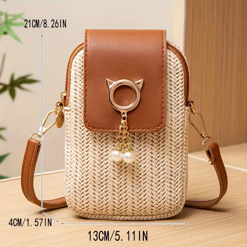 Casual Street Style Cute Mini Crossbody Phone Bag Suitable for Women Outing Party Vacation Suitable for People Over 15 Years Old