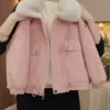 Trendy Winter Jacket for Girls Fleece Lined Thickened Parka Style Student Fashionable Cotton Clothes New Arrival Hot Sale Of The