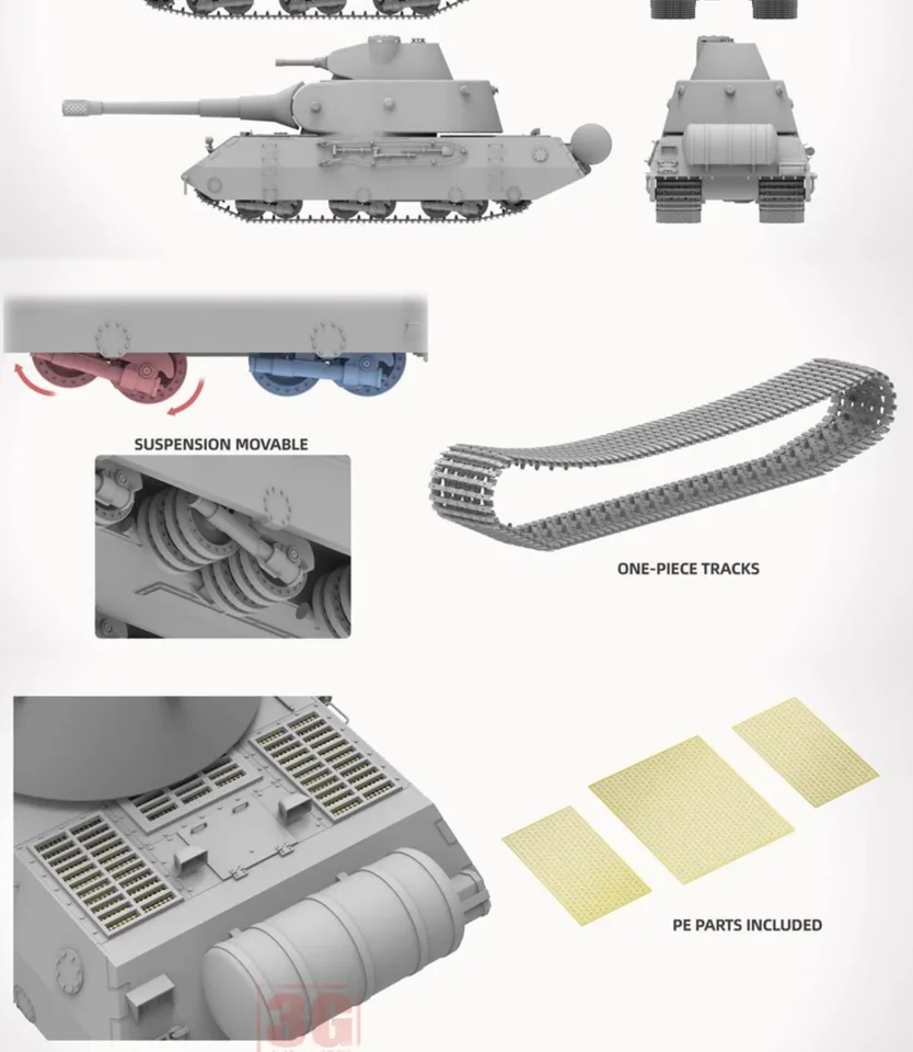 Maquette Takom TAK2187 - VK 100.01(P) K3382 - Échelle 1:35 - Char Réservoir - Neuf