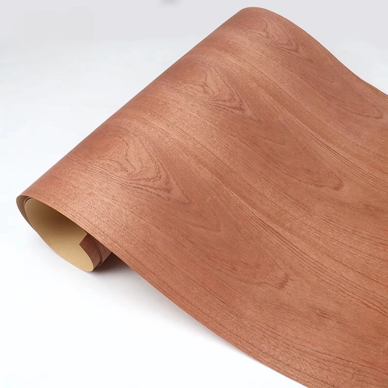 

L:2.5Meters Width:58cm T:0.25mm wood veneer for furniture Peach blossom heartwood natural wood veneer