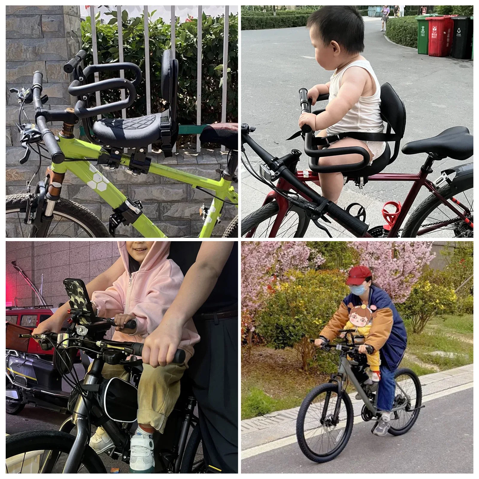 Child Bike Seat Front Mount Quick Release for Mountain Bike Road Bike 24in 26in 27.5in Baby Bike Seat Toddler Bike Seat for kids 6