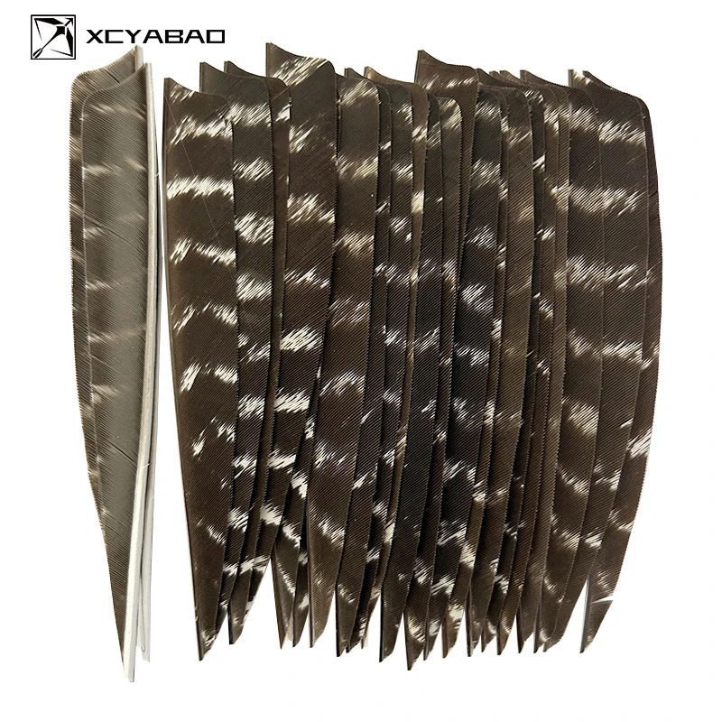 YABAOArcheryArrowFeatherFletching5Inch50PcslotNaturalTurkey