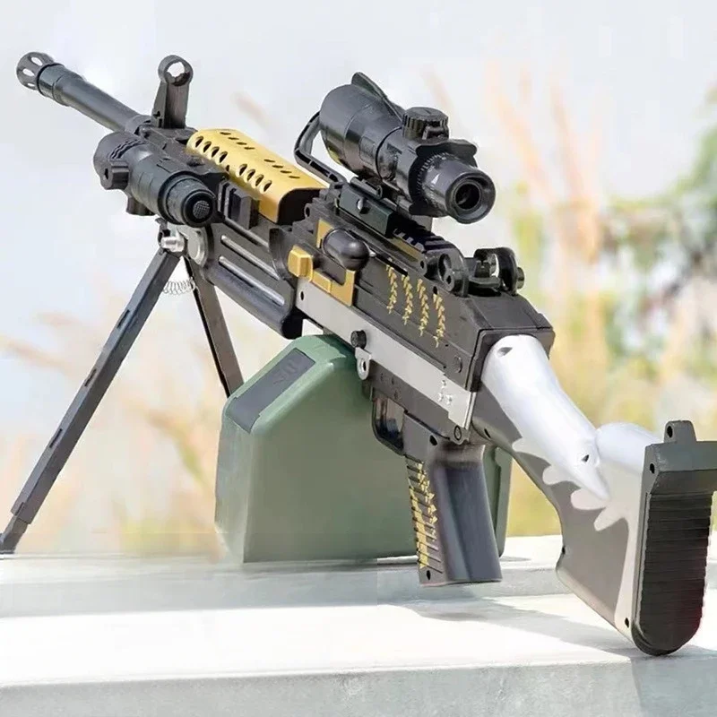 M249 Machine Gun Hydrogel Guns Electric Manual 2 Modes Realistic Toy Weapons Paintball Launcher for Men Adult Boys Shooting Game 2