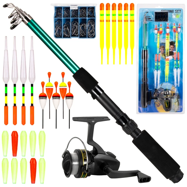 127pcs Fishing Tackle Set Fishing Rod and Reel Combo Telescopic Fishing Rod  Pole with Spinning Reel Floats Hooks Accessories - AliExpress