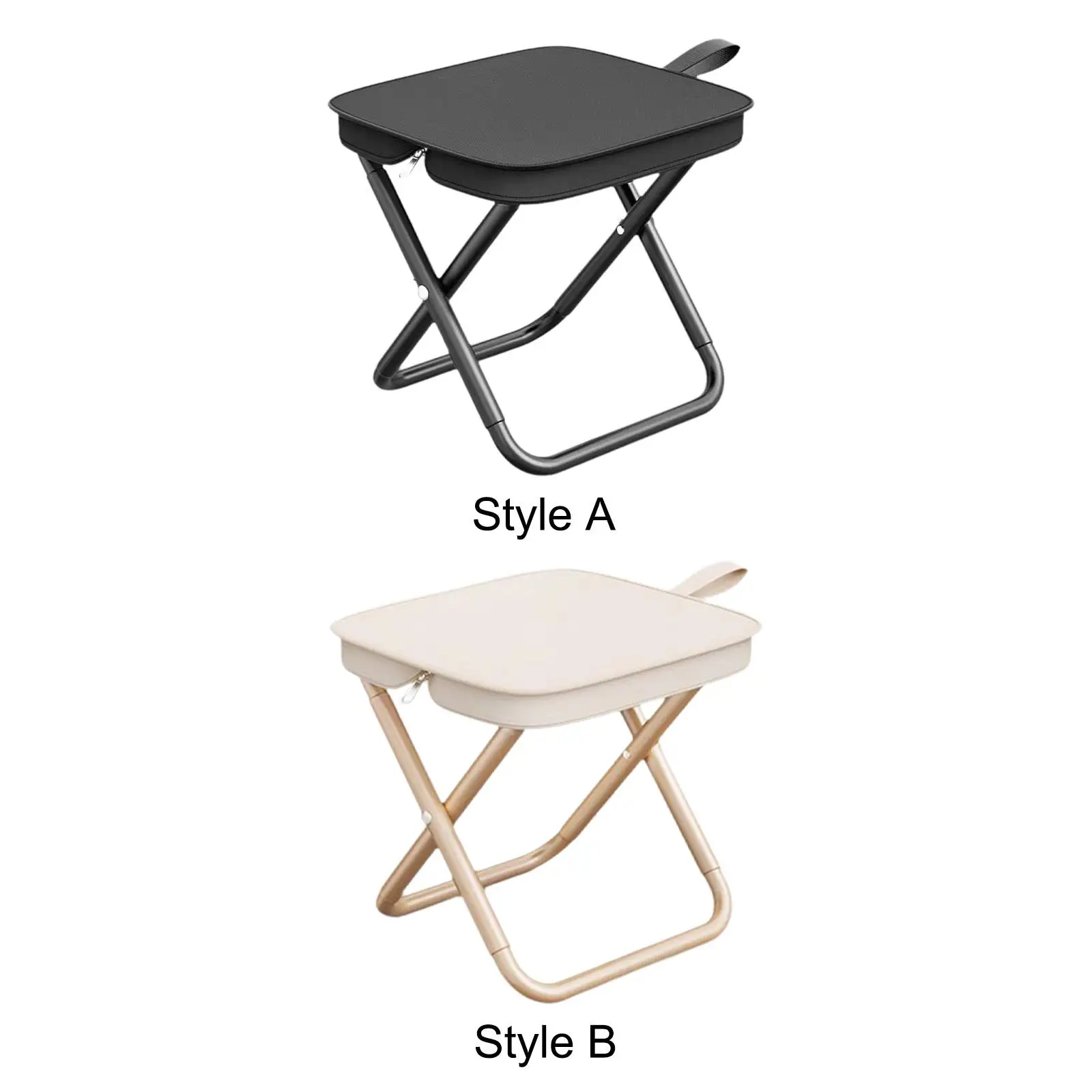 Camping Stool Seat Foldable Heavy Duty Compact Chair Folding Small Chair Fishing Stool for Fishing Picnic Garden Traveling Beach