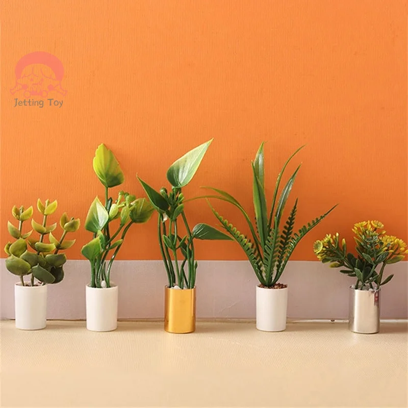 

Миниатюрный горшечный горшок с зелеными листьями для сада и дома в масштабе 1:12, модель кукольного домика, декоративная игрушка, аксессуары для кукольного домика