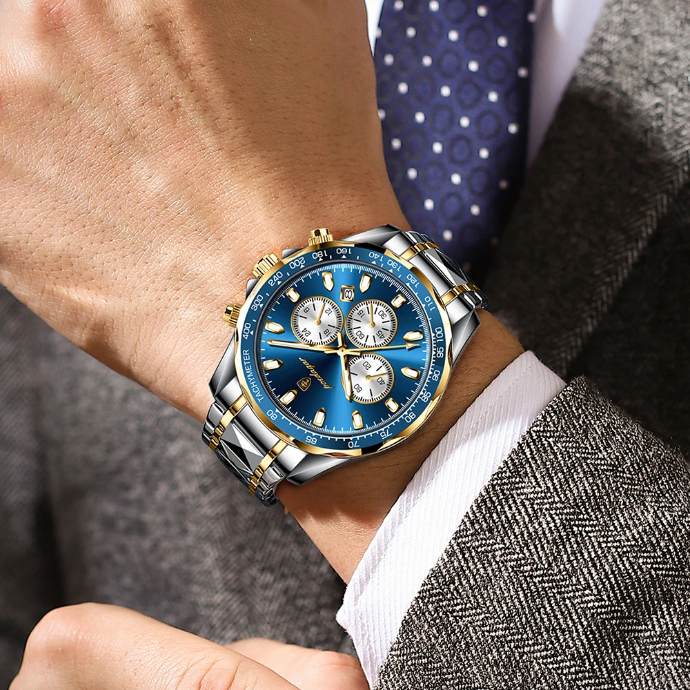 Men's Watches Chronograph Business Quartz Watch for Man Waterproof Luminous Date Fashion Gifts Watch_voghion.com
