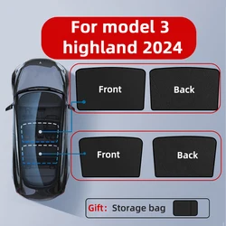 Enhanced Sunshade Set with Ice Cloth Buckle for Glass Roof and Sunroof (M3 highland Black)