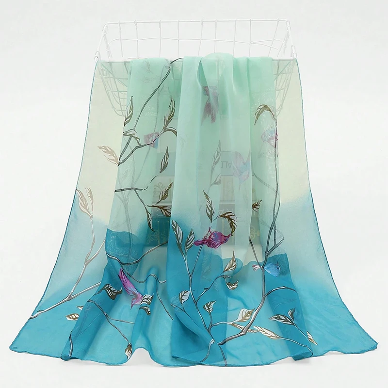 XBOKA Élégant Châle à Franges Imprimé Floral Pour Femme