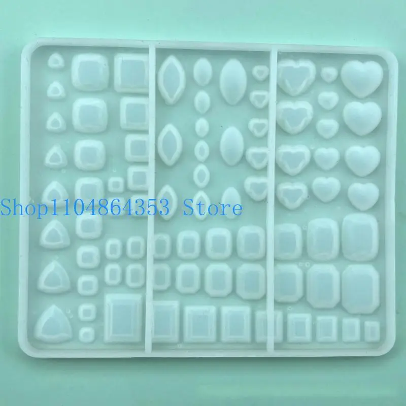 Herz-Quadrat-Form Silikonform Kristall-Diamant-Harzform Schmuckherstellung Epoxidharz-Gießform Eiswürfelform DIY-Handwerk – Detail 7