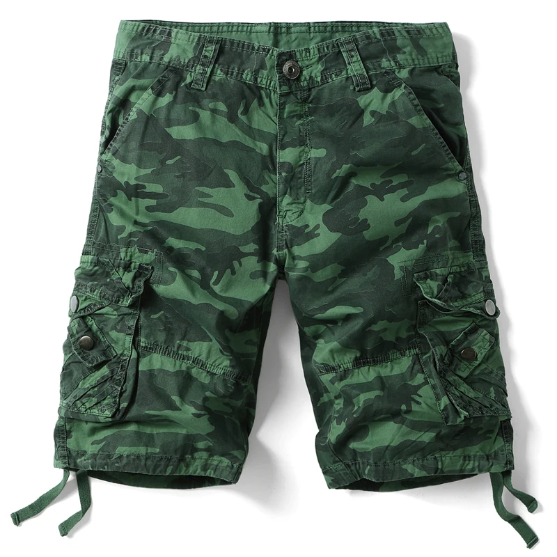 

Man Summer Casual Camouflage Large Size Tooling Shorts Multi-pocket Five-point Beach Shorts