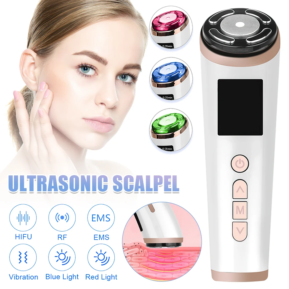 

Mini HIFU RF Ultrasonic Beauty Devices EMS Micro-Current Facial Skin Radio Frequency Machine Lifting Firming Skin Care Massager