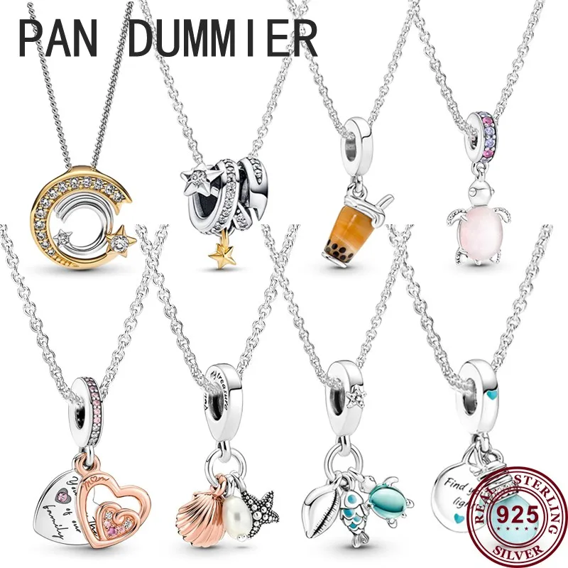 New Popular 925 Exquisite Ocean Series Milk Tea Women's Necklace Wedding Couple Gift High Quality Fashion Diy Charm Jewelry converse chuck 70 marquis high a04964c ocean retreat