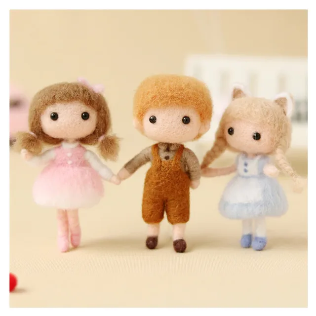 Matching Dolls Wool Needlepoint Kit DIY Handmade Craft