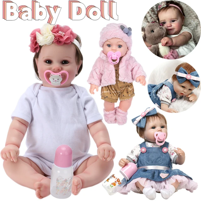 55cm Baby Girl Reborn Doll 100% Silicone Soft Touch Real Can Take Bath Sent  From Brazil - AliExpress