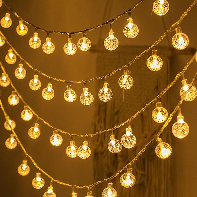 

Solar String Lights Outdoor Crystal Fairy Light Chritmas Garland Waterproof Patio Light for Garden Camping Party Decor