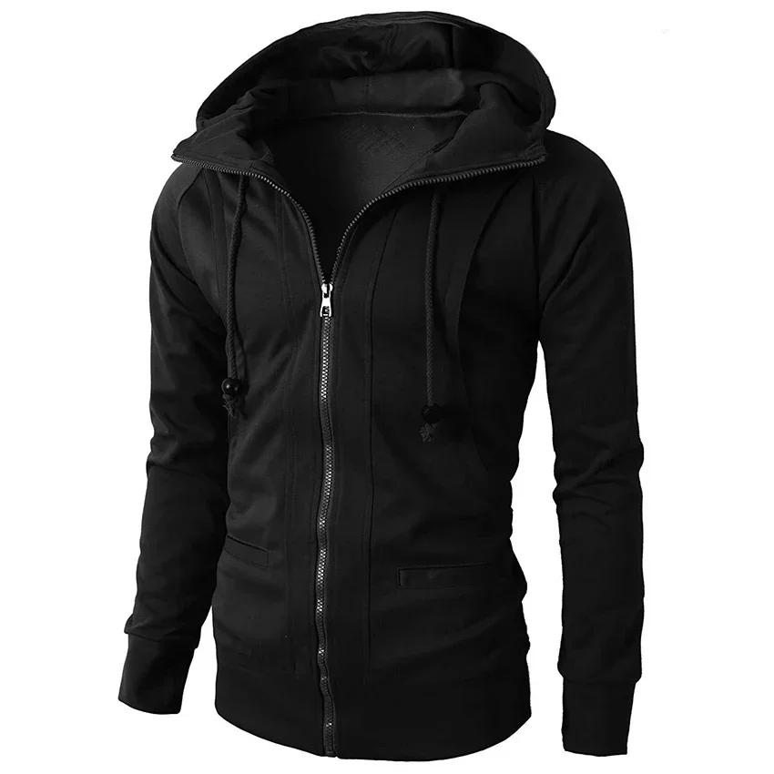 

Autumn Winter Coat Mens Zipper Hoodies Jacket Casual Sportwear Coats Jackets Fitness Male Hoody Sweatshirt Solid Clothing Man