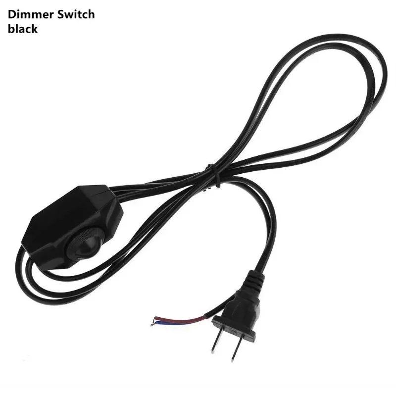 1.8m Black White EU Plug Switching Power Cord Wire Extended Plug Line Cable with Switch Light Lamp Floor Lamp Electricity Wire