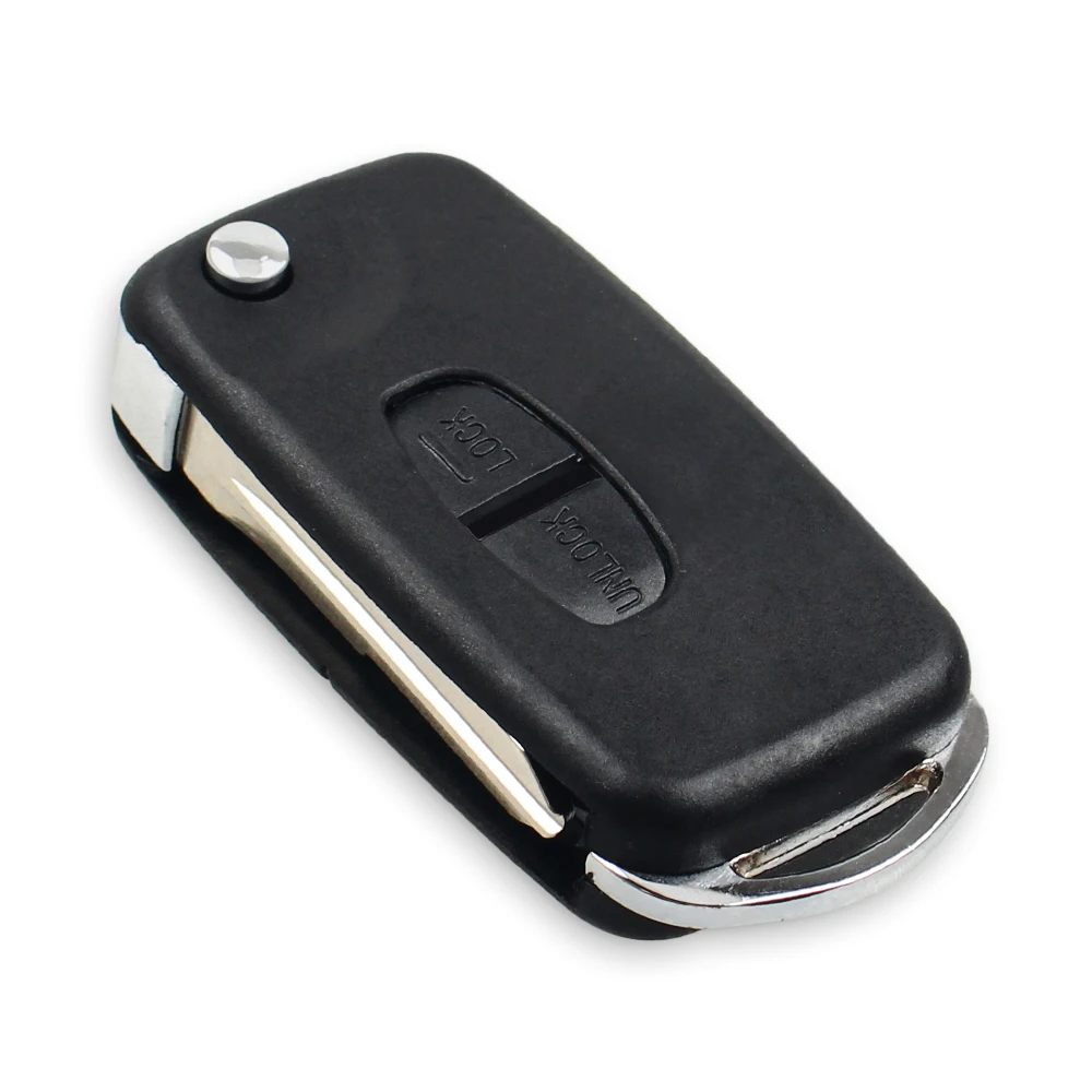 KEYYOU Remote Modified Flip Key Case For Mitsubishi Pajero Sport Outlander Grandis LANCER-EX ASX 2 Buttons Car Fob Key Shell