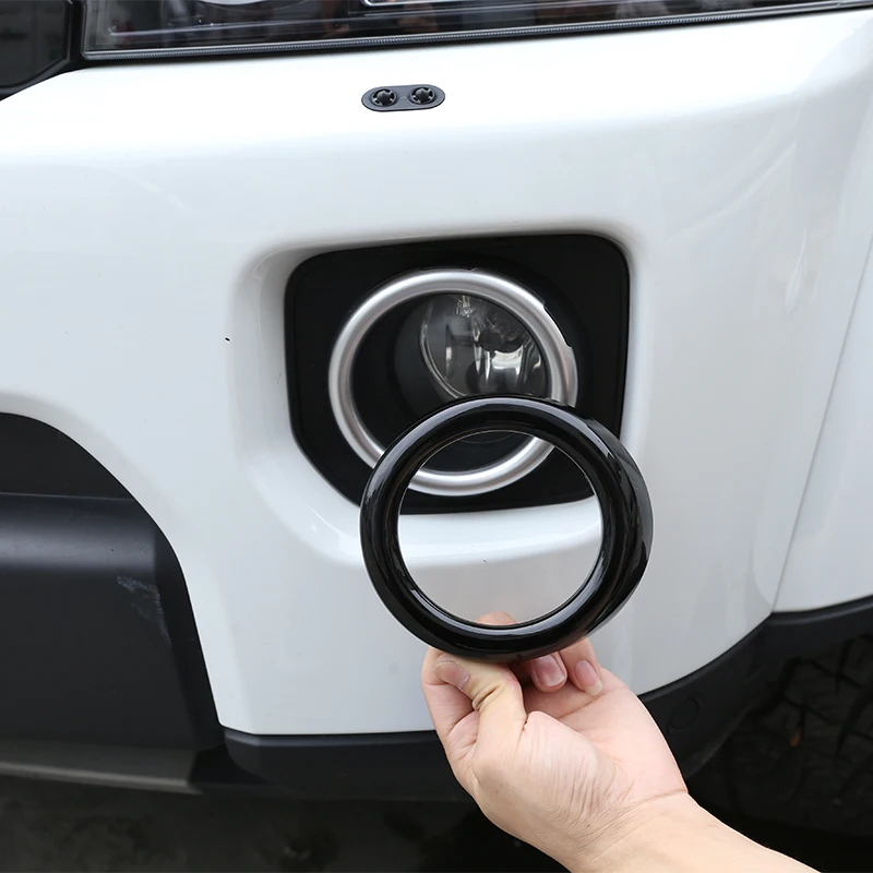 For Land Rover Discovery 4 LR4 10-16 Car Front Fog Light Lamp Decoration Ring Cover Stickers ABS Fog light protection accessory 1