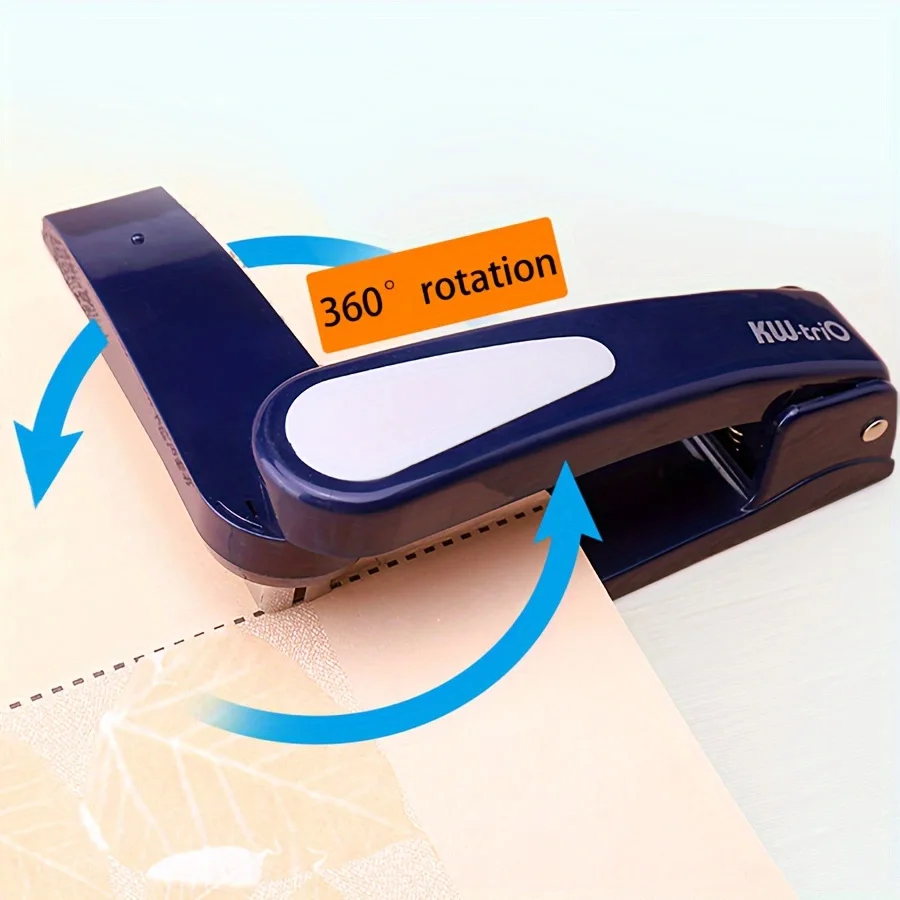 1pc desktop stapler that can rotate 360 degrees, manual operation, multi-functional business office supplies-office