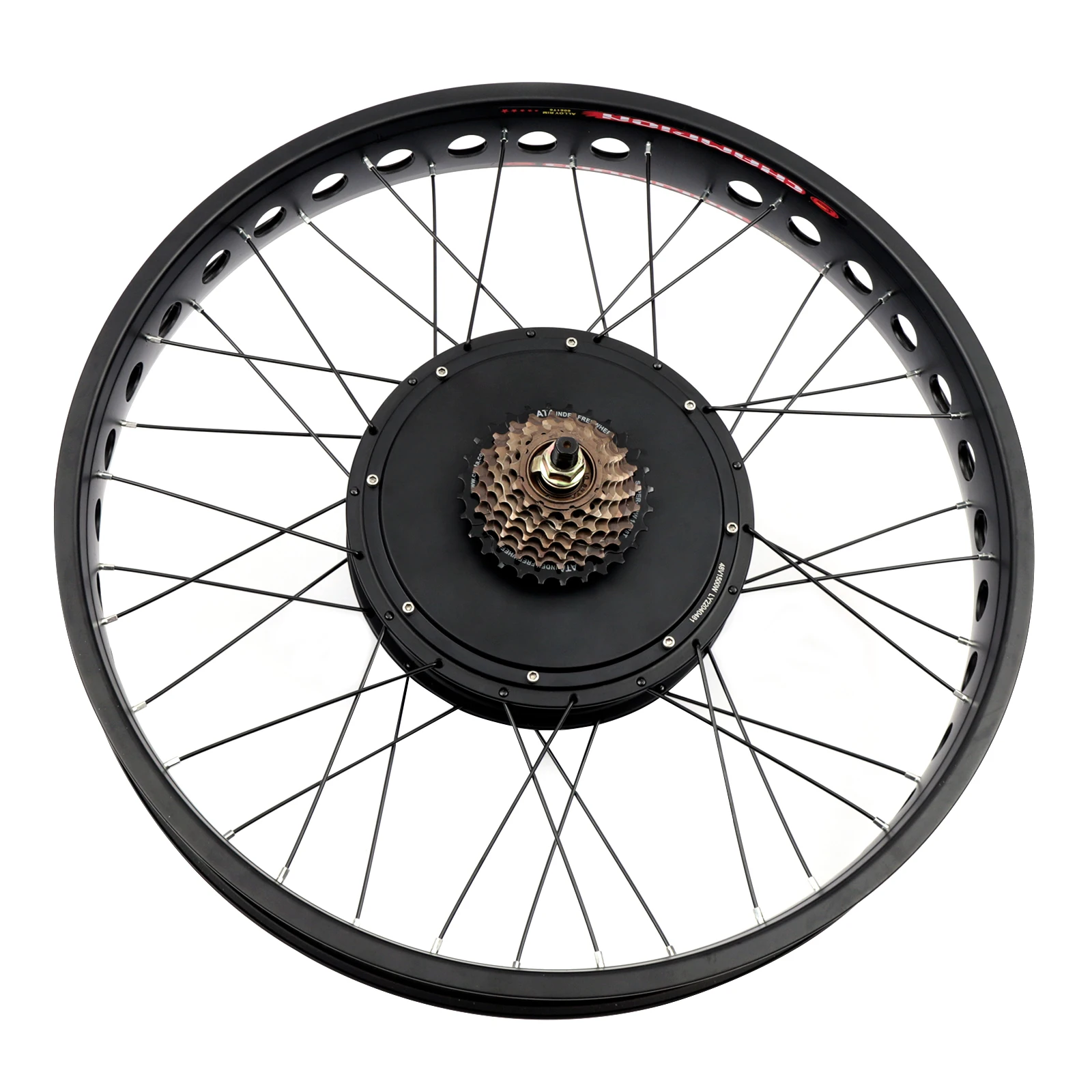 Electric Snow Bike 48V 1500W 5 Adjustable Gears Brushless Gealess Motor Anti-slip Wheel for 26In Snow Bikes W/LCD Conversion Kit