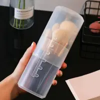 Makeup Brush Holder Adjustable Height Waterproof Dustproof Organizer Transparent Makeup Brush Storage Box Household Supplies 1