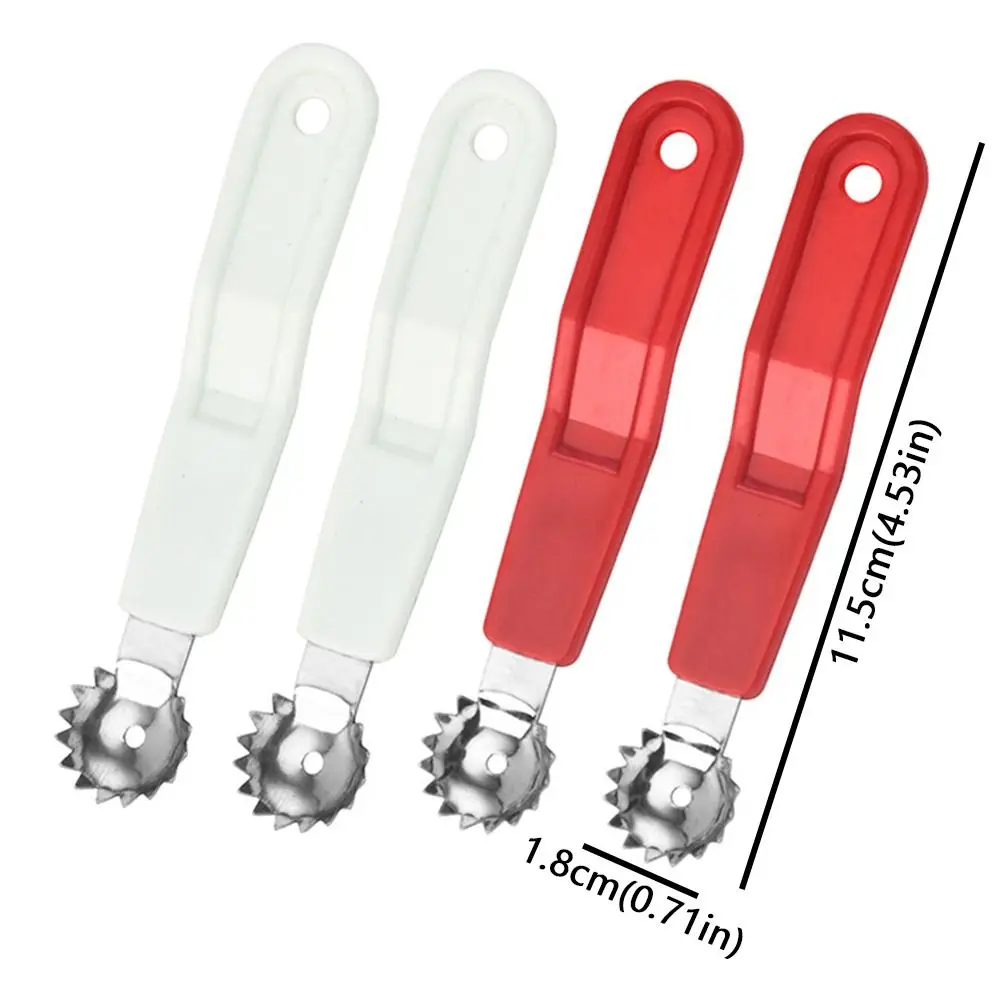 4pcs Stainless Steel Fruit Corer Tool with Hole Easily Remove Fruit Corer Extractor Plastic Handle Portable Strawberry Huller