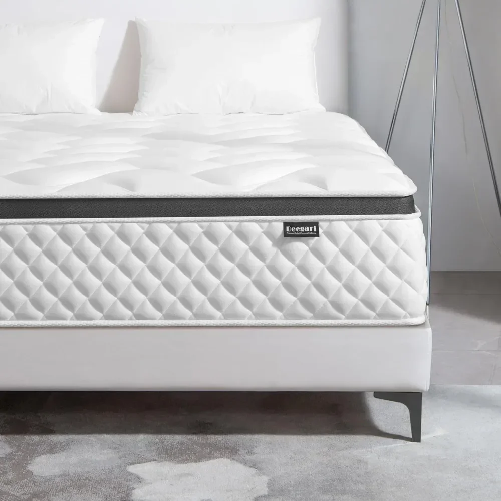 Queen size Mattresses, 12 Inch, Gel Memory Foam Individual Pocket Spring for Motion Isolation, Medium Firm Feel, Mattresses 2