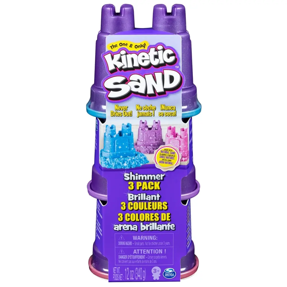 Набор для лепки Kinetic Sand Мерцание 3 цвета 6053520 | Игрушки и хобби