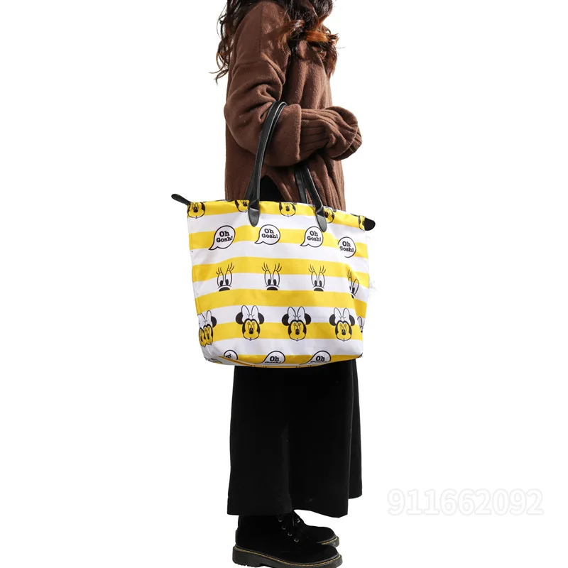 Disney Mickey Original New Handbag Light Fashion Minnie Women's Shoulder Bag Large Capacity Luxury Fashion Travel Tote Bag