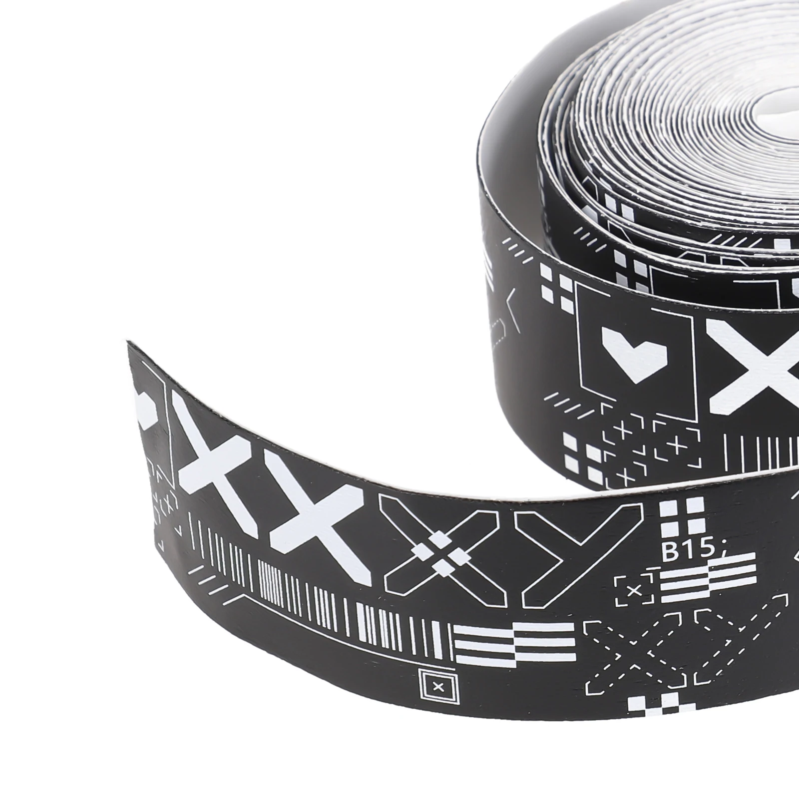 

1 рулон, прочные черно-белые наклейки для защиты головы, 500 см