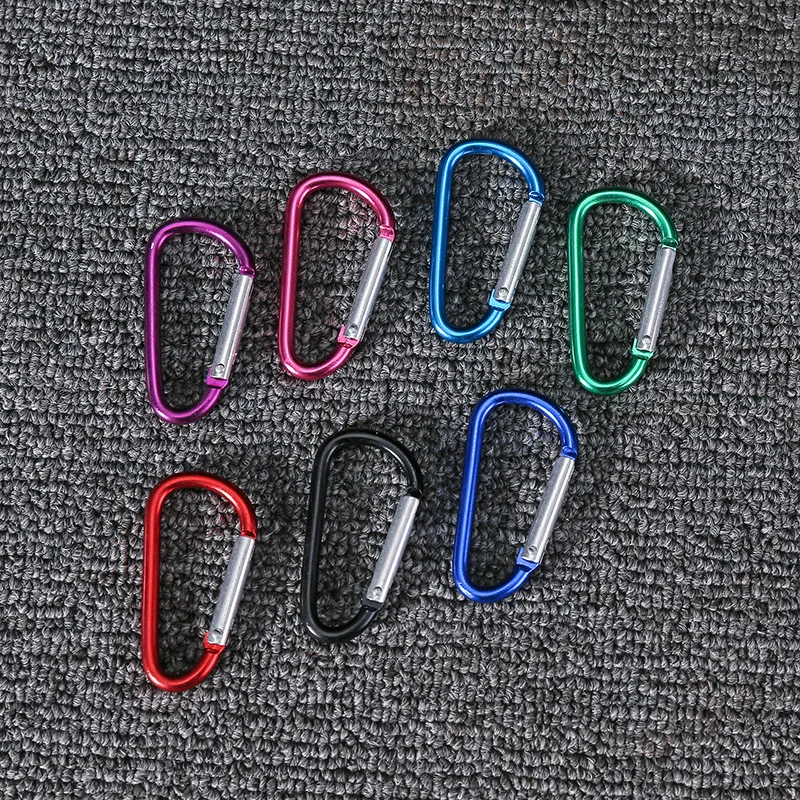 

20pcs Mini Carabiner Keychain Alluminum Alloy D-ring Buckle Spring Carabiner Snap Hook Clip Keychains Outdoor Camping Daily Use