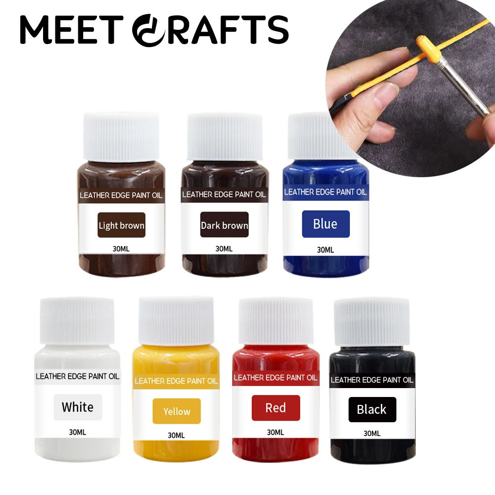 Meetcrafts 가죽 가장자리 페인트 오일 염료 드레싱 컬러 코트, 구두 가장..
