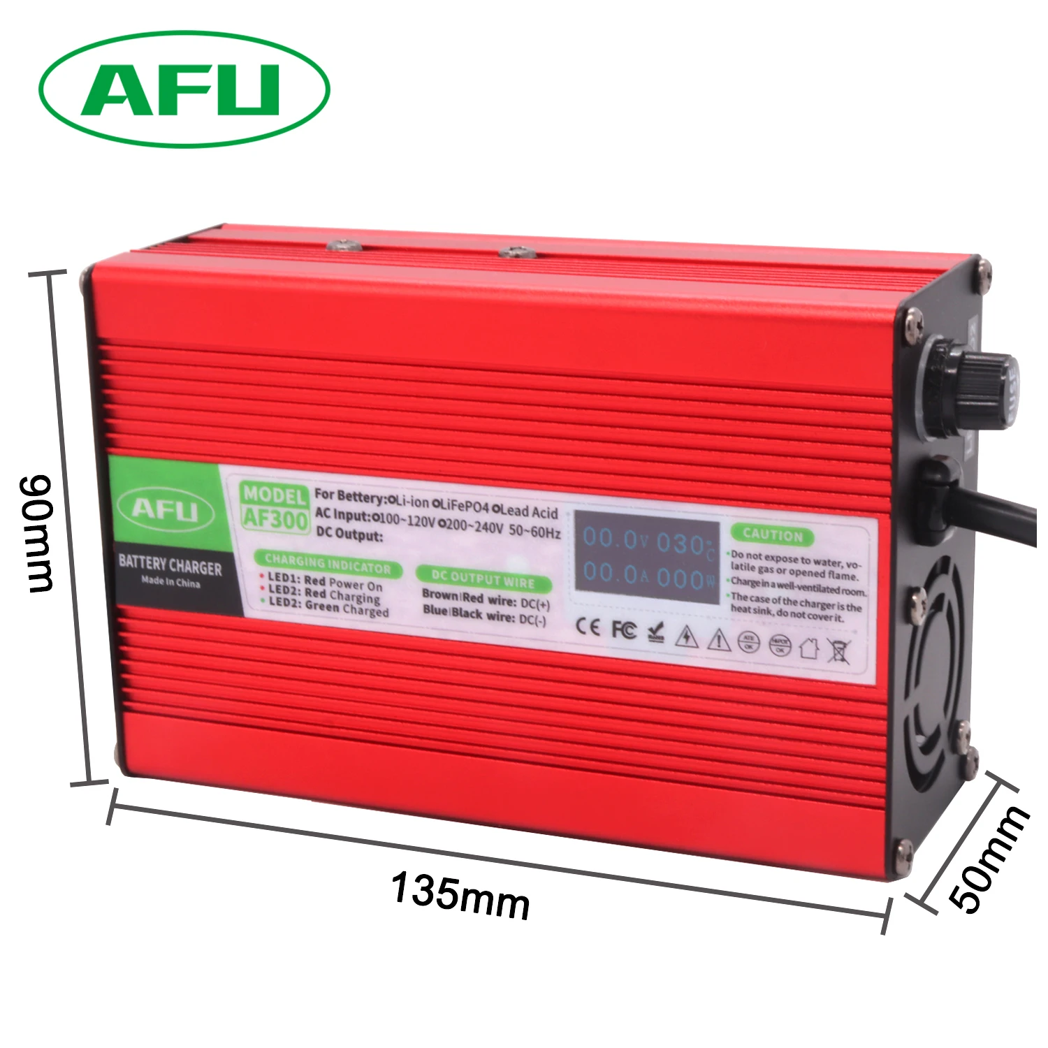 43.8V 5A LiFePO4 배터리 충전기, 12S 38.4V 36V LiFePO4 배터리 (OLED 디스플레이 포함) 고속 충전기