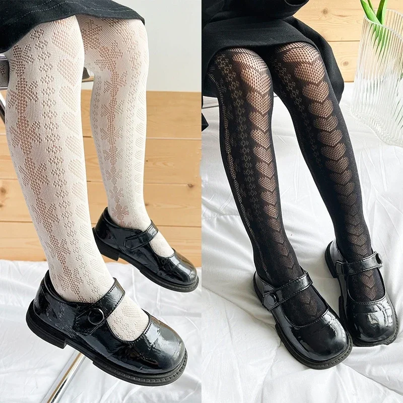 Thin Breathable Baby Girl Tights Kids Dance Stocking Sock Children School Uniform Tights Princess Simplicity Heart Pantyhose kids pantyhose ballet tights