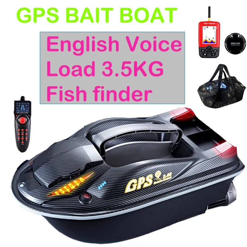 Voice Remote Control Automatic Bait Feeding RC Fishing Boats Fish Detector 500m 3 compartments 4KG Intelligent Cruise Control remote control boat