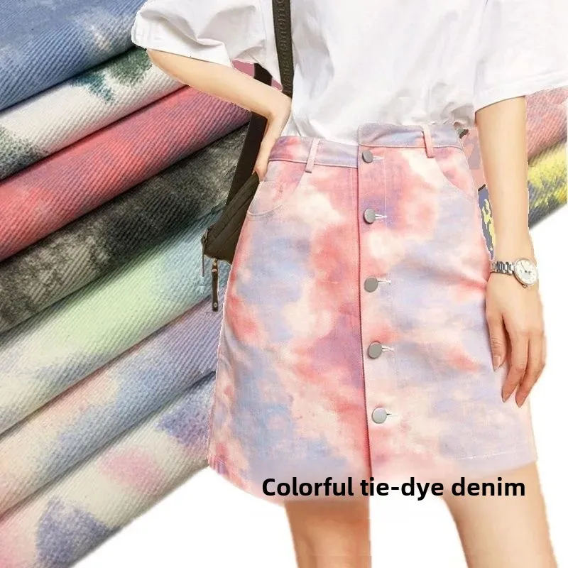 Thickened Dyed Blue Jeans Fabric for Clothes Skirts Coats Sofa Pad Pure Cotton Shoes Washed Denim Material Home Decorations