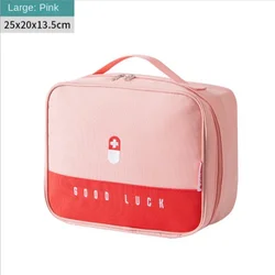 Compact and Stylish First Aid and Medicine Organizer Bag for Travel and Outdoor Use (PINK large)