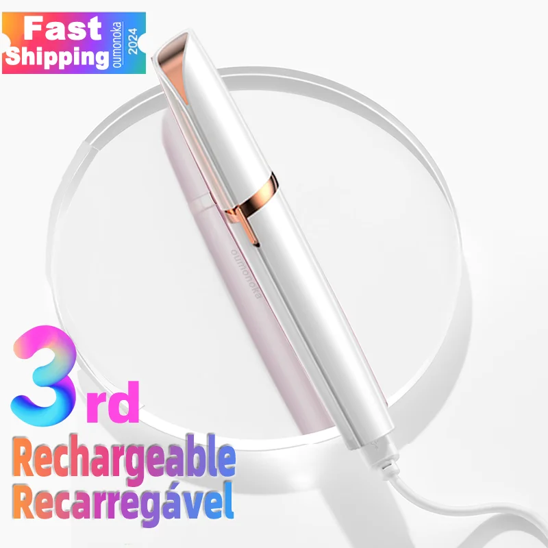 USB Electric Eyebrow Trimmer Makeup Painless Eye Brow Epilator Mini Shaver Razors Portable Facial Hair Remover women eyebrow trimmer set,eyebrow razor set,eyebrow trimmer blade,eyebrow razor,hair remover,eyebrow trimmer,electric epilator,face shaver,facial hair remover,hair shaver