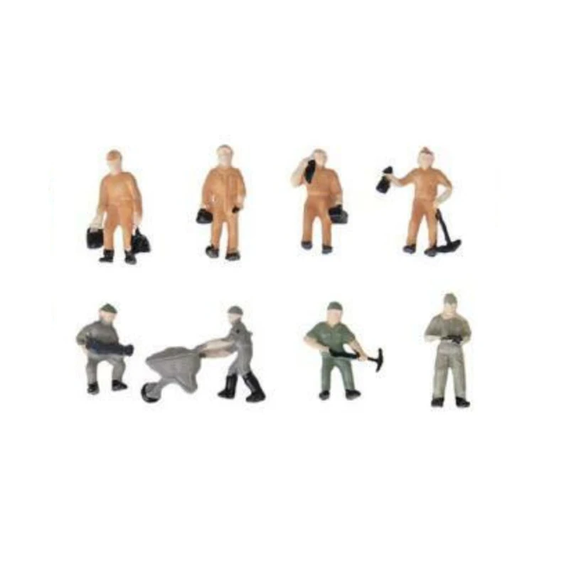 10 25pcs/lot 1:87 Scale Model Railway Worker Toys Miniature Figures Architectural Train Landscape People Layout